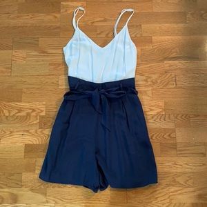 Cute Navy and White Romper